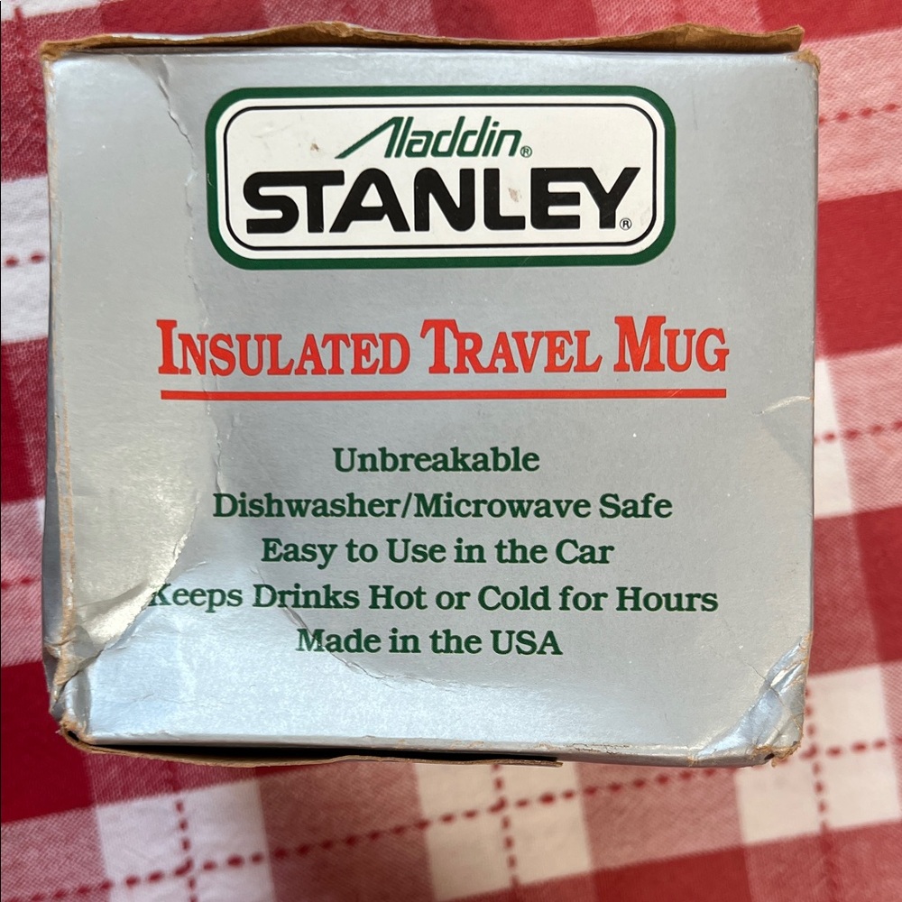 Vintage Aladdin Stanley Mint Green Travel Mug Lid and Box - Picture 7 of 10